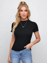 Unity Lettuce Trim Rib-knit Top